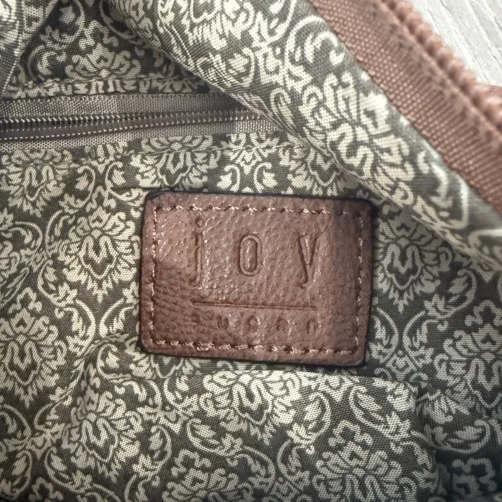 Joy Susan Brown Pebbled Vegan Leather Crossbody Bag Adjustable Strap
